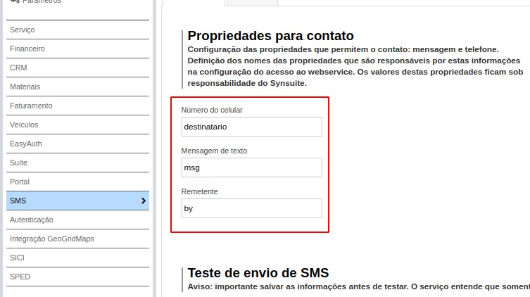 Como Enviar SMS com o Synsuite